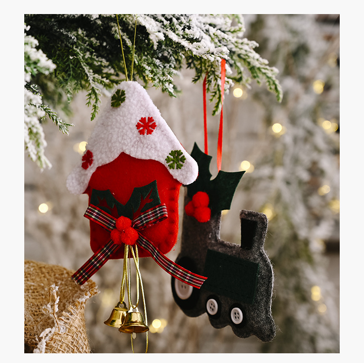 無紡布聖誕造型吊飾 創意聖誕節必備小掛飾 聖誕樹必備裝飾飾品