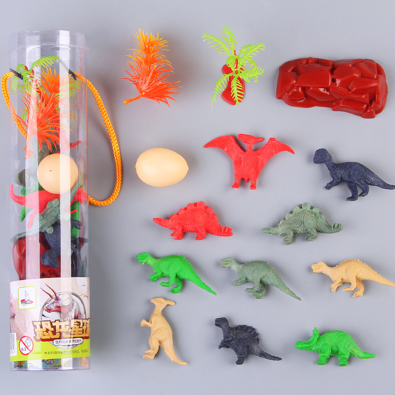 迷你恐龍玩具 仿真桶裝侏儸紀小恐龍玩具 創意恐龍造型小玩具