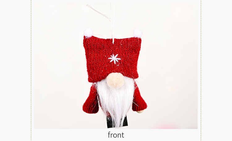 精美小巧聖誕老人吊飾 針織毛衣老人聖誕樹裝飾