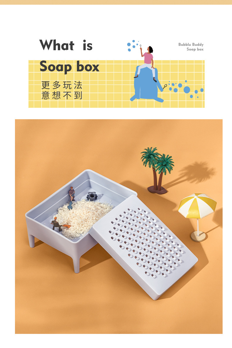 創意雙層瀝水肥皂盒 細密孔狀刨皂器 浴室必備香皂盒 塑膠手工肥皂架