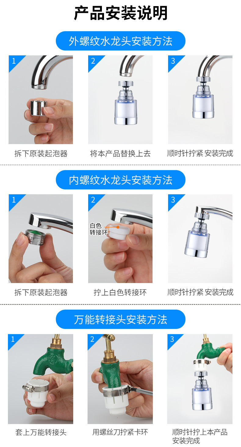 省水水龍頭過濾起泡器 省水加壓水龍頭 廚房必備過濾水嘴