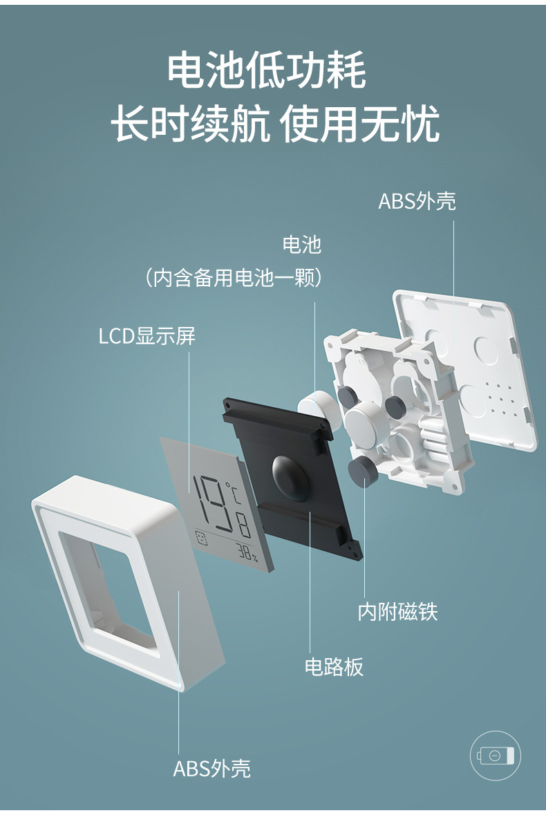 居家必備溫濕度計 壁掛式室內乾濕度計 簡約造型溫度計