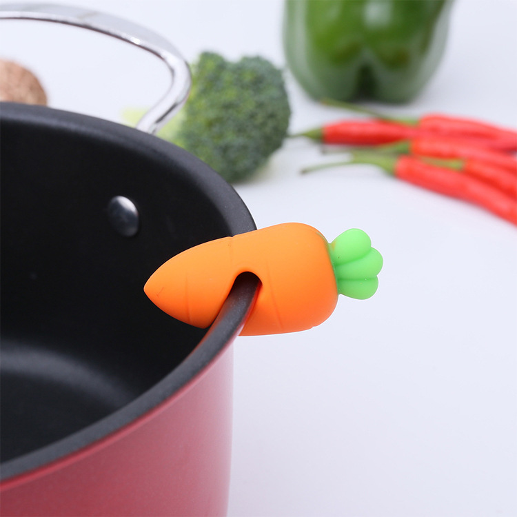 創意蔬菜造型防溢器 廚房必備胡蘿蔔小辣椒造型矽膠防溢器 鍋蓋防溢器