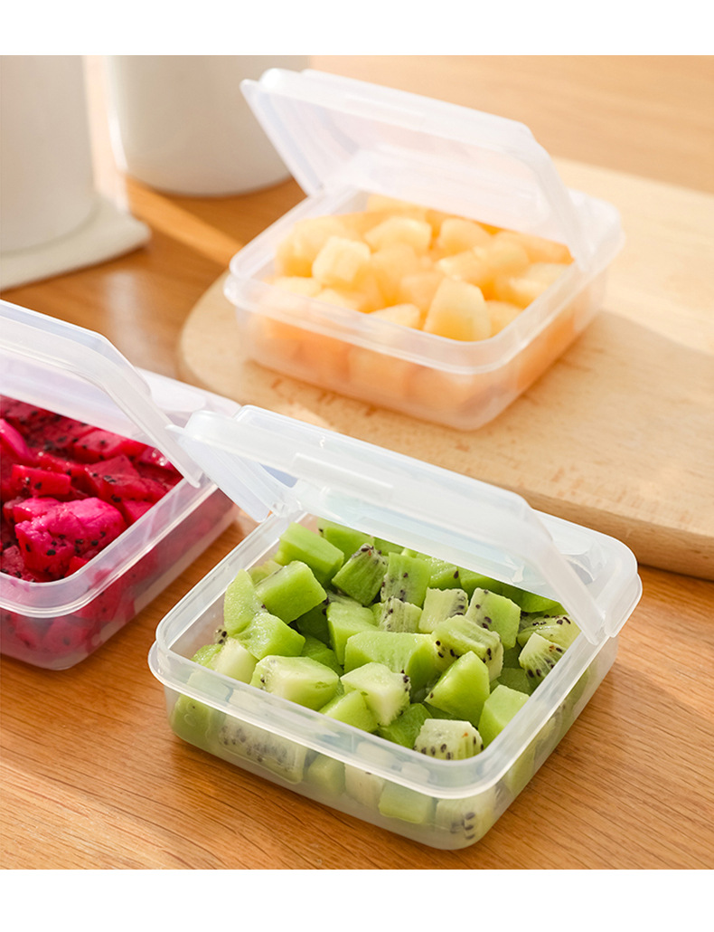創意起司小菜收納盒 起司片方形收納盒 小菜水果保鮮盒 分裝盒 2個裝