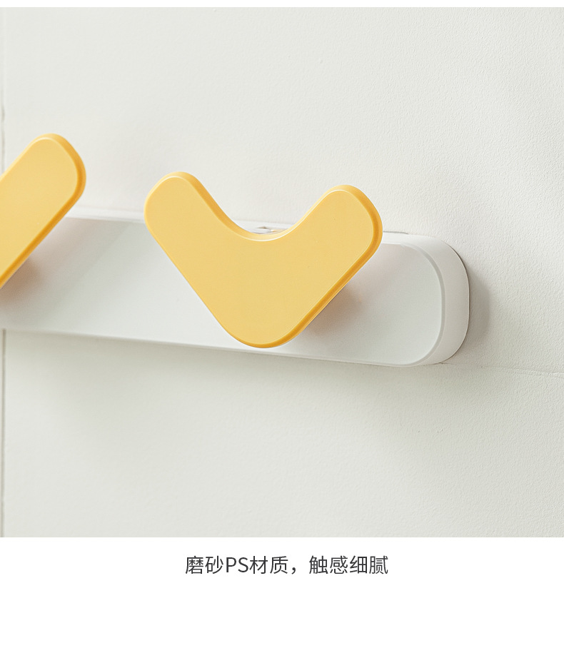 黏貼式門後三連掛鉤 創意門後衣帽掛勾 直排式包包雨傘掛鉤