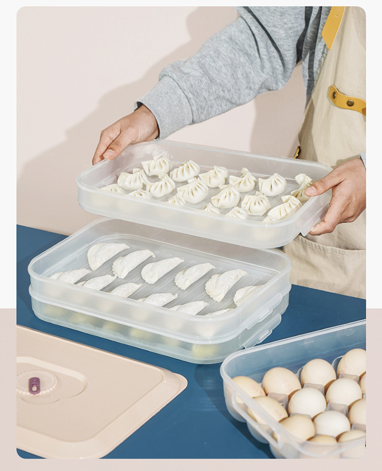 多功能密封水餃盒 保鮮冷凍餃子餛飩收納盒 雞蛋收納盒