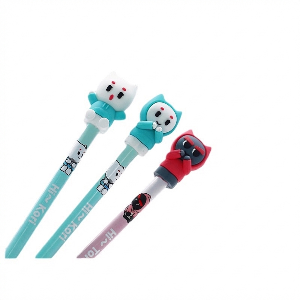 PVC軟膠筆套可愛公仔筆帽卡通筆頭硅膠筆配件混款批發軟膠筆套