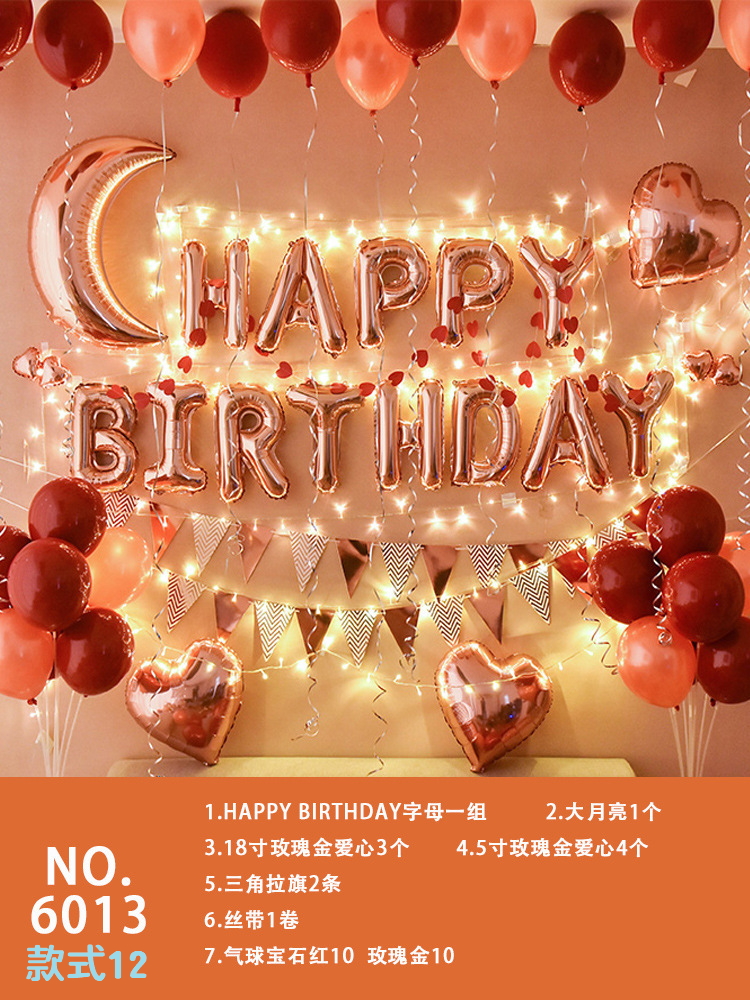生日派對氣球套裝 生日派對 鋁膜氣球 派對裝飾 數字氣球 