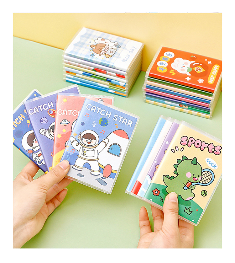 ins學生可愛A7膠套本 卡通高顏值口袋筆記本便攜橫線便簽日記本