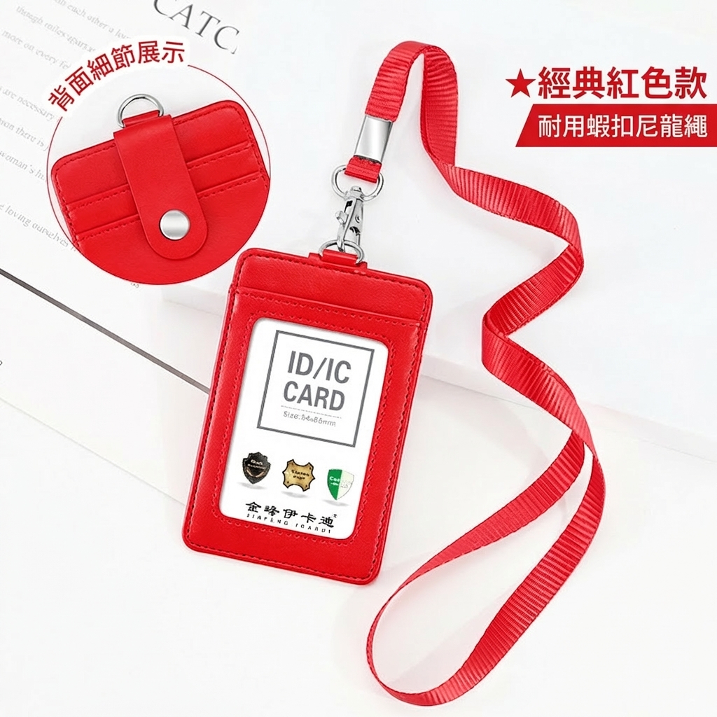 紅色豎款+1.2蝦扣尼龍繩