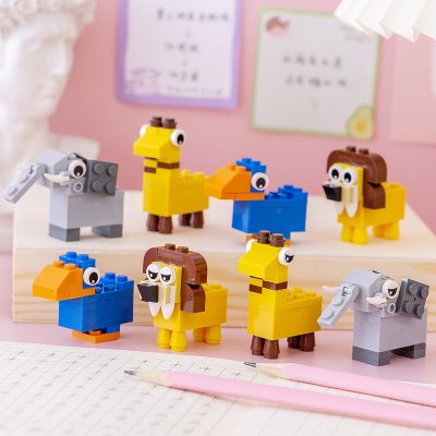 【動物拼圖】削筆刀 - 積木造型捲筆器 商品圖片 1