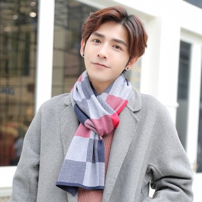 【冬季保暖】時尚彩色方格圍巾 - 仿羊絨柔軟保暖圍巾