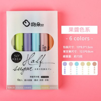 【莫蘭迪螢光筆】半糖色系-斜頭重點記號筆 商品圖片 5