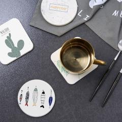 (８入)【印花矽藻土】杯墊 - 超吸水防霉墊 商品圖片 3