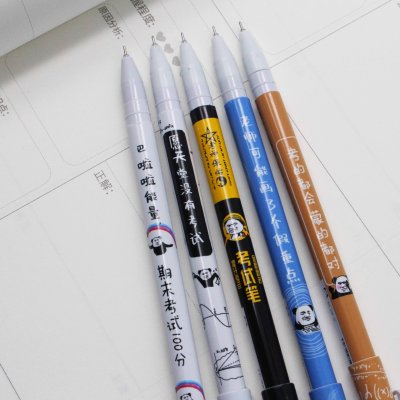 【熊貓表情】創意中性筆 - 趣味文字黑筆 (5支) 商品圖片 2