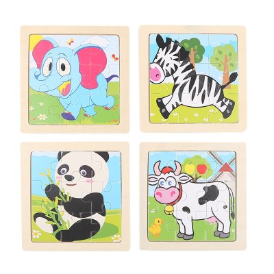 【木質拼圖】可愛動物圖案 - 兒童益智玩具 (9片) 商品圖片 4