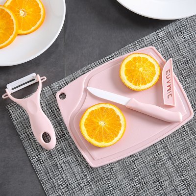 【廚房必備】陶瓷水果刀組 - 家用砧板水果刀削皮刀組合 商品圖片 1
