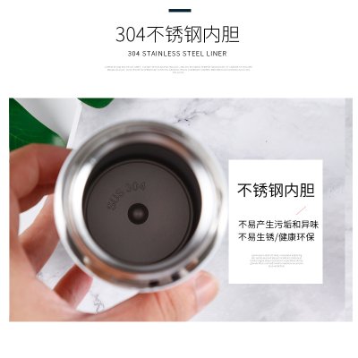 【304不鏽鋼】彈跳保溫杯500ml-簡約時尚 商品圖片 4