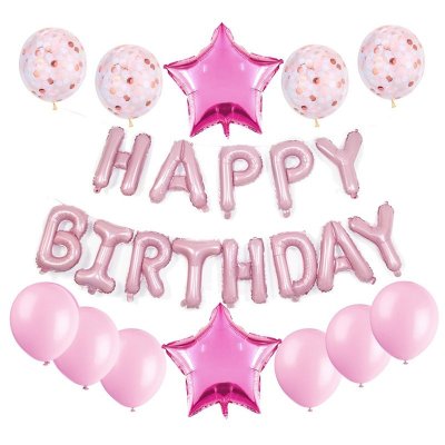 【派對裝飾】18寸星星亮片生日氣球套裝 - HAPPY BIRTHDAY字母氣球 商品圖片 4