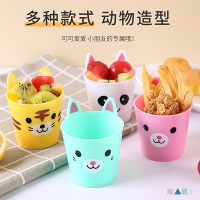 【趣味餐具】動物造型零食杯-創意水果薯條點心杯 商品圖片 2