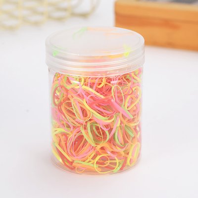 【繽紛髮飾】兒童彩色橡皮筋髮圈桶裝 - 寶寶專用小髮圈 商品圖片 6