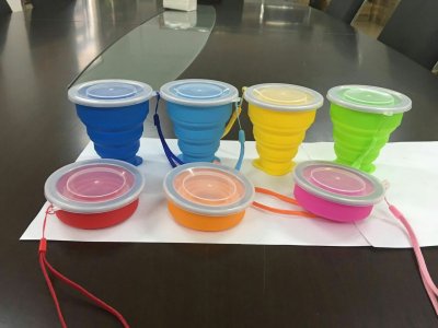 【多功能摺疊】創意矽膠水杯 - 戶外必備伸縮攜帶杯