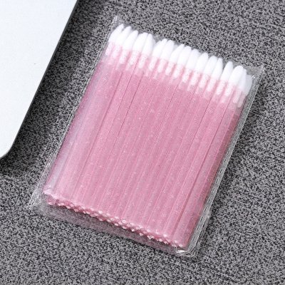 【水晶桿唇刷 50 入】唇釉暈染棉棒 口紅補妝神器 彩妝工具批發 商品圖片 6