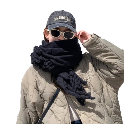 【麻花編織圍巾】冬季保暖-流蘇長圍巾披肩 商品圖片 5