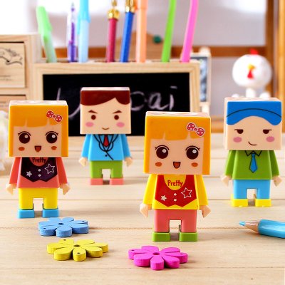 【雙孔削筆】可愛小人削筆器 - DIY創意設計
