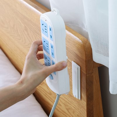 【壁掛固定】延長線收納器 - 無痕工字型