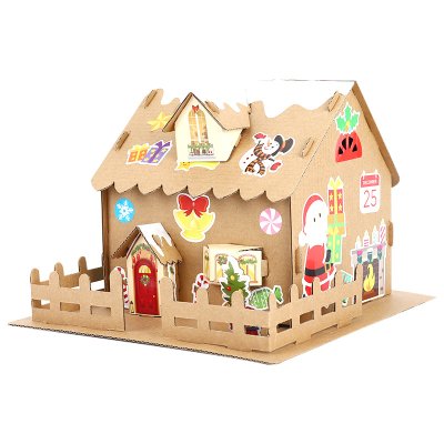 DIY聖誕節紙質小屋 手工聖誕裝飾屋 節慶場景佈置 創意聖誕節裝飾品 商品圖片 4