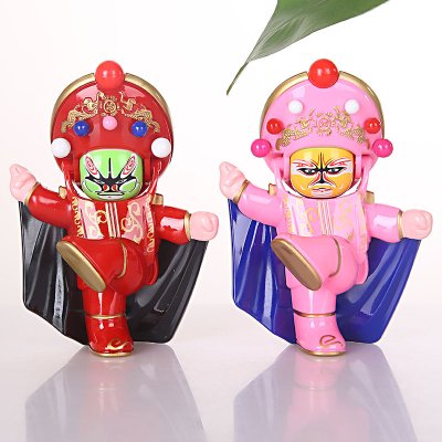【精品文創】川劇變臉娃娃筆筒 - 傳統藝術彩繪高檔禮品 商品圖片 3