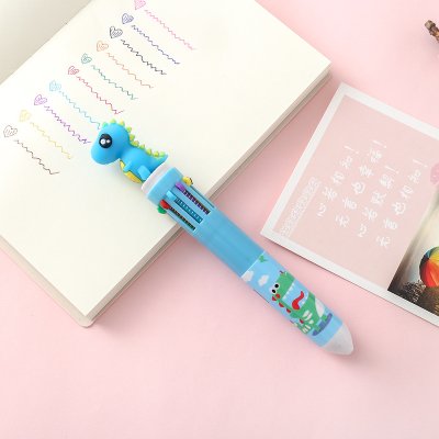 【Q版恐龍造型】10色按壓圓珠筆 - 學生多功能原子筆 商品圖片 9