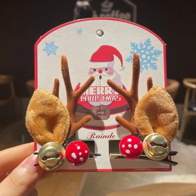 【聖誕鹿角髮夾】毛球頭飾-森林系派對道具 商品圖片 5