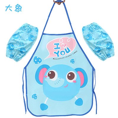 【可愛卡通】防水圍裙 - 創意兒童圍裙袖套組 商品圖片 1