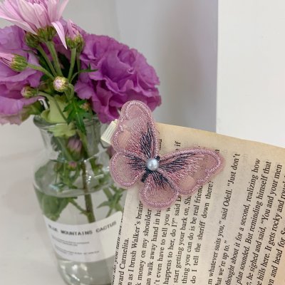 【森林系】刺繡蝴蝶髮夾-小清新瀏海夾 商品圖片 2