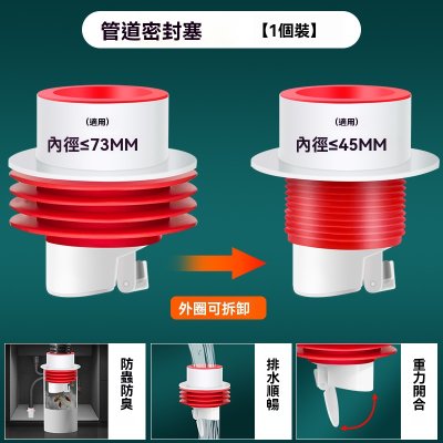 【管道密封塞】防臭防蟲-矽膠地漏排水密封 商品圖片 4