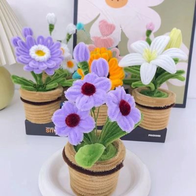 *DIY盆栽扭扭棒 花束小盆栽 手工材料包 商品圖片 1