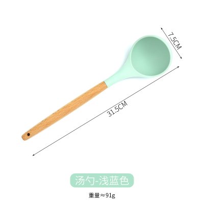 【木柄矽膠】廚具12件組 - 不沾鍋耐高溫套裝 商品圖片 7