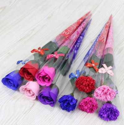 【浪漫玫瑰花】單支香皂花-情人節教師節創意禮品