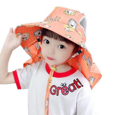 【動物圖案】兒童遮陽帽 - 披肩式透氣帽 商品圖片 4