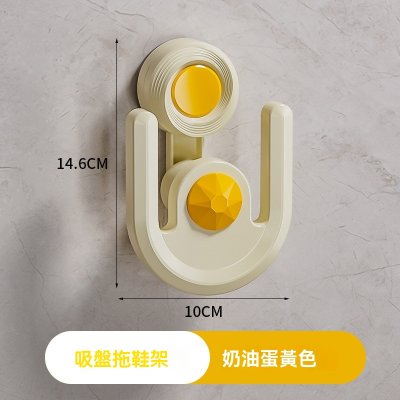 【立體鞋架】吸盤壁掛式-浴室拖鞋瀝水收納 商品圖片 4