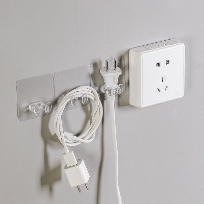 【收納神器】透明無痕插頭收納掛勾 - 電線整理充電支架2用 商品圖片 2