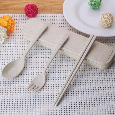 【小麥環保】便攜餐具三件組 - 學生筷叉勺套裝 商品圖片 4