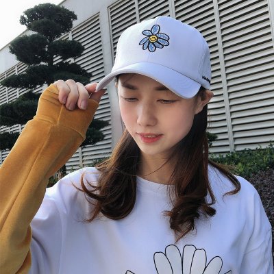 【刺繡雛菊】日系鴨舌帽-可愛時尚棒球帽 商品圖片 1