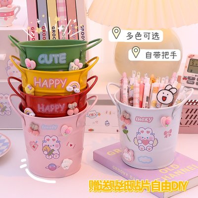 【大容量DIY筆筒】創意筆筒-簡約少女心桌面收納筒