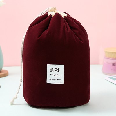 【圓筒絨布】束口化妝包 - 大容量便捷收納 商品圖片 9