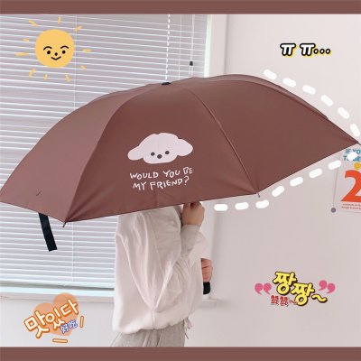 【萌寵小熊傘】黑膠晴雨傘-UPF50+防曬摺疊傘 商品圖片 2