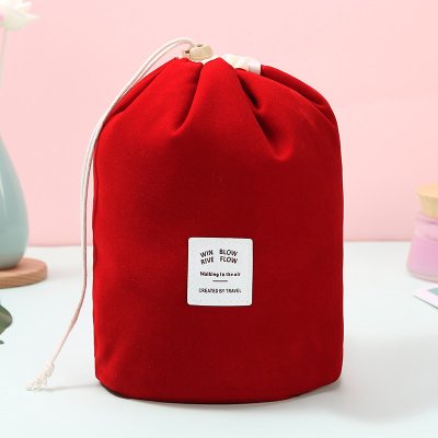 【圓筒絨布】束口化妝包 - 大容量便捷收納 商品圖片 7