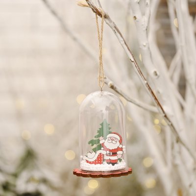 【木質透明罩】聖誕吊飾 - 雪花聖誕樹掛飾 商品圖片 7